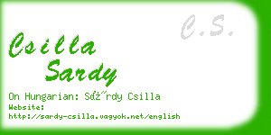 csilla sardy business card